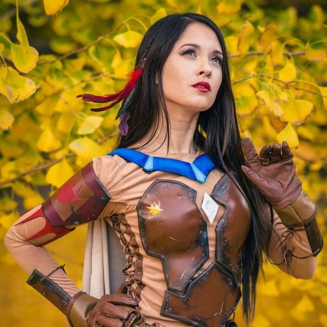 Boba Fett and Pocahontas Mashup Cosplay