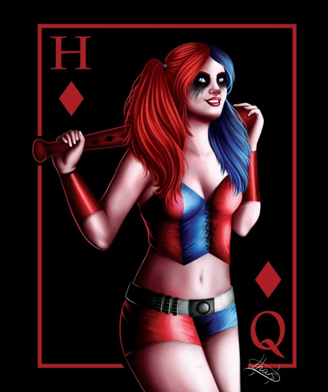 Colorful Joker And Harley Quinn Art