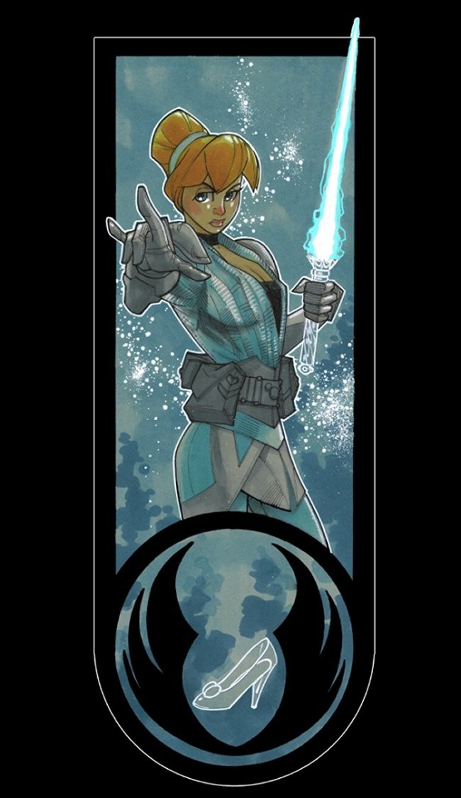 Disney Princesses As Jedi Masters T-Shirts