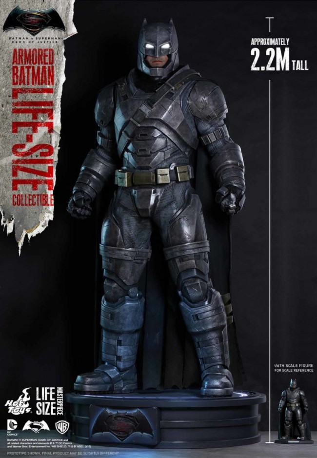 Hot Toys Life-Size Batman v Superman Armored Batman Figure