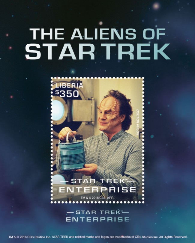 Star Trek Enterprise Stamps From Liberia