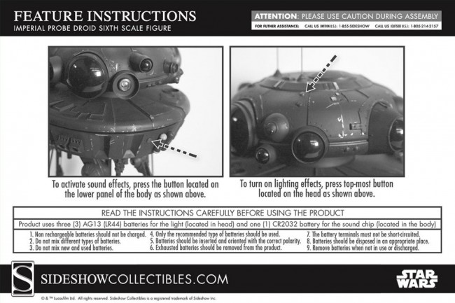 Star Wars Imperial Probe Droid Sixth Scale Figure