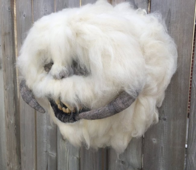 Star Wars Needle Felted Wampa Head