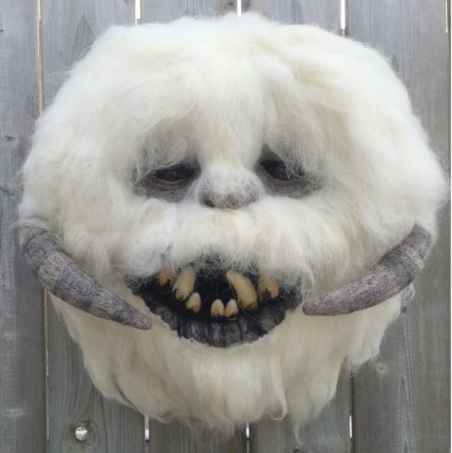 Star Wars Needle Felted Wampa Head