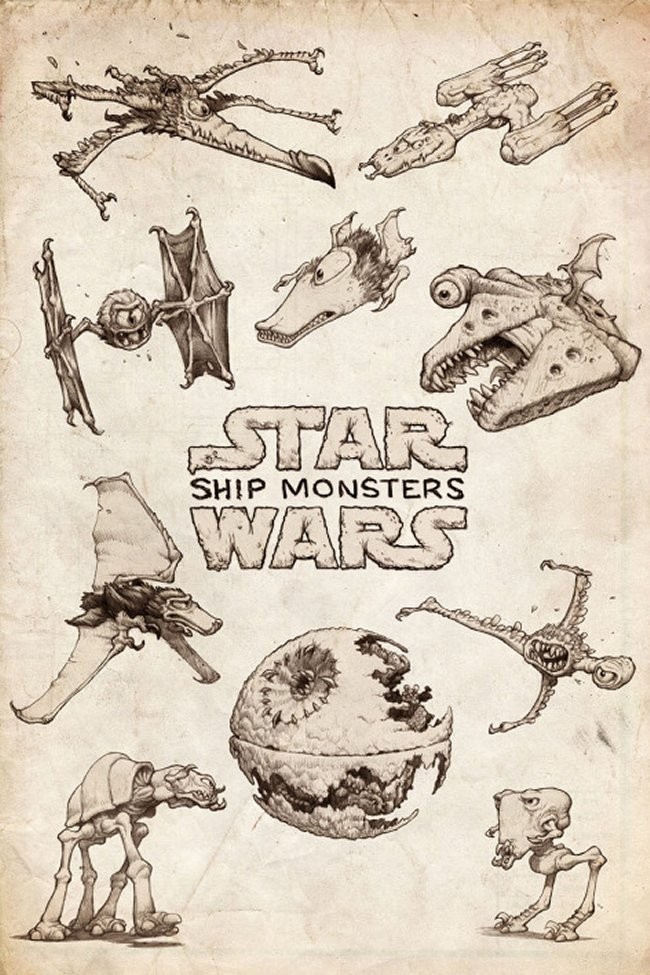Star Wars Ships As Monsters