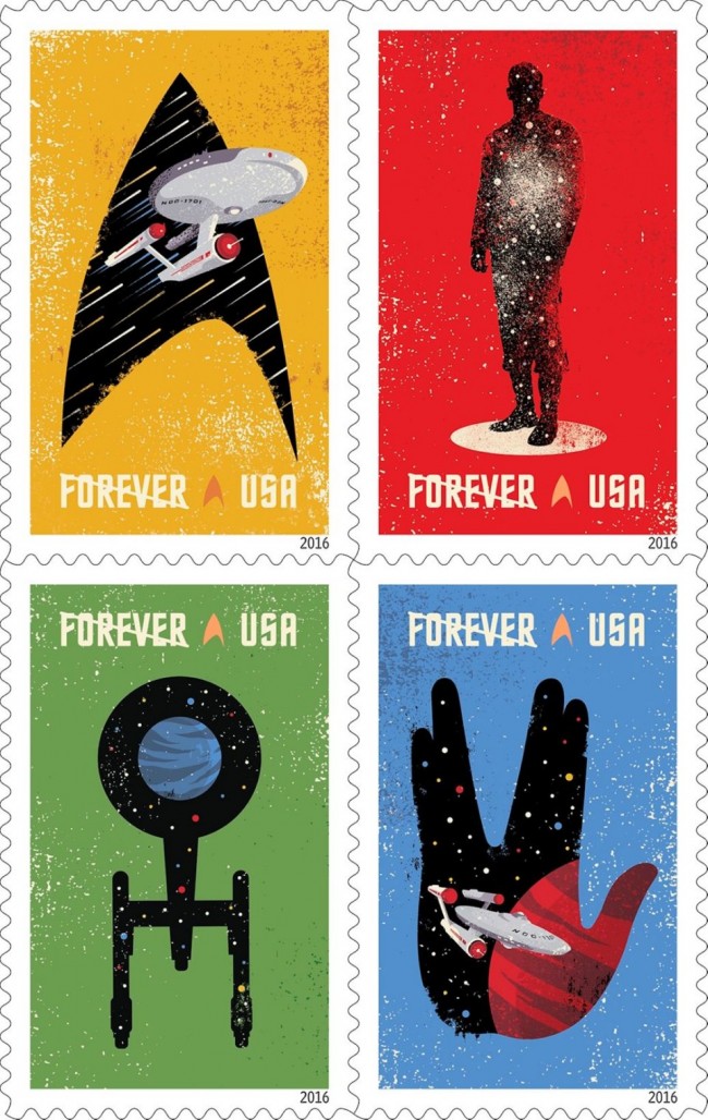 USPS 50th Anniversary Star Trek Stamps For 2016