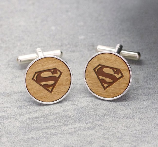 Beautiful And Geeky Real Wood Cufflinks