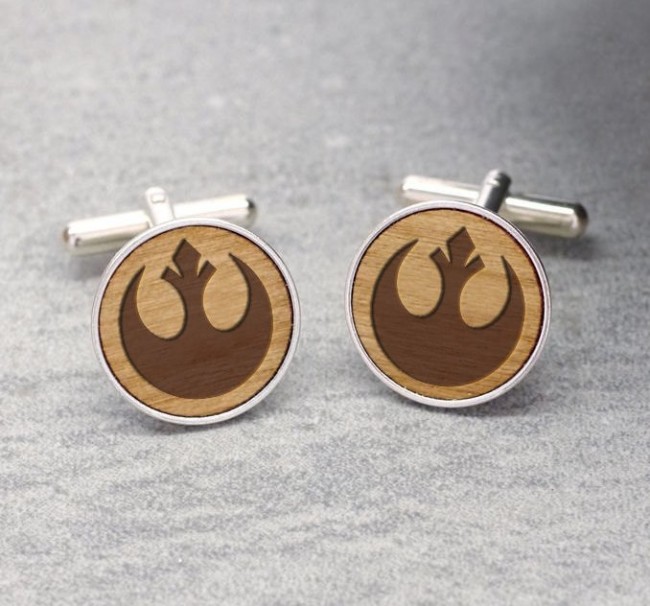 Beautiful And Geeky Real Wood Cufflinks