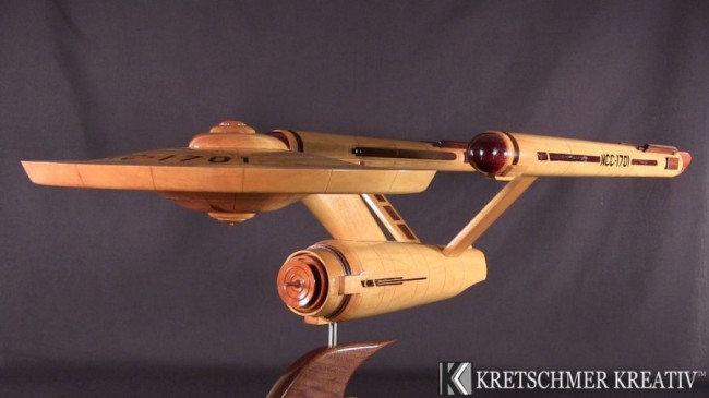 Handmade Wooden USS Enterprise Model