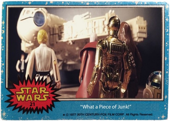 Star Wars Trading Cards With Vintage Kenner Toys