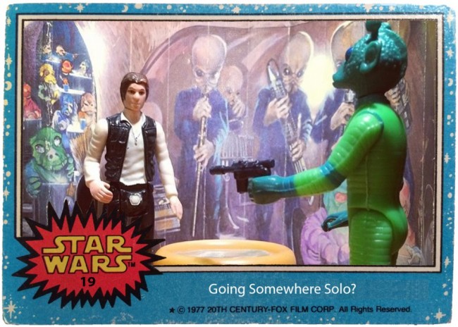 Star Wars Trading Cards With Vintage Kenner Toys