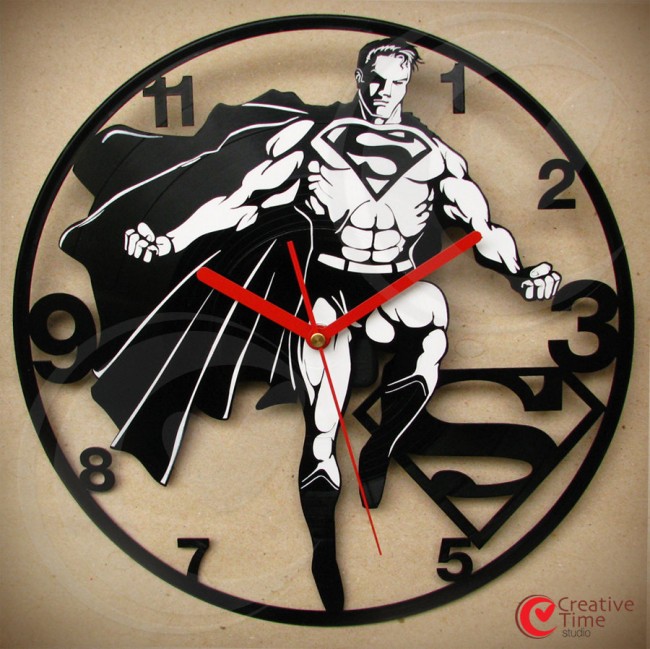Awesome Superhero Vinyl Wall Clocks