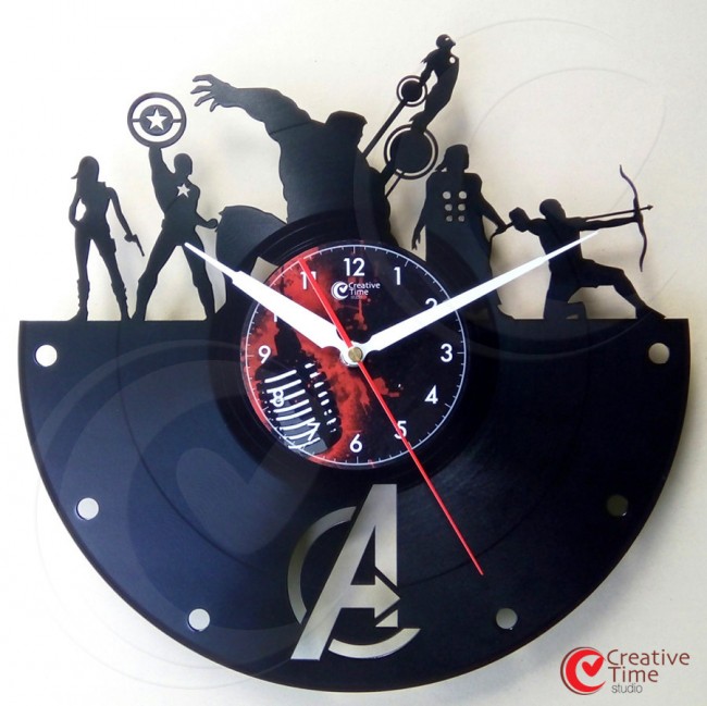 Awesome Superhero Vinyl Wall Clocks