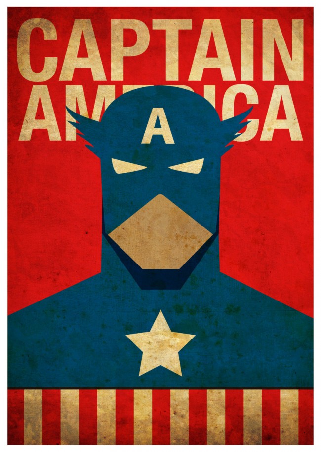 Cool Set Of Superhero Minimalist Posters