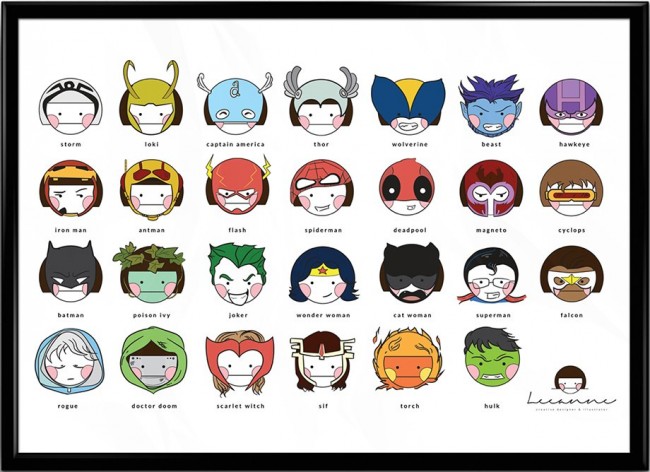 Cute Chibi Style Superheros