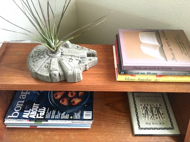 Death Star and Millennium Falcon Planters