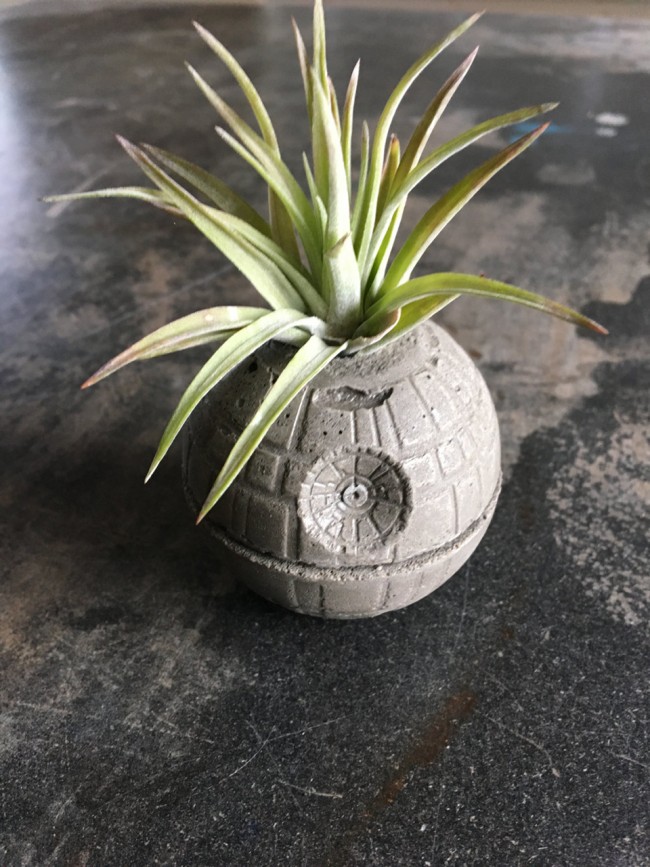 Death Star and Millennium Falcon Planters