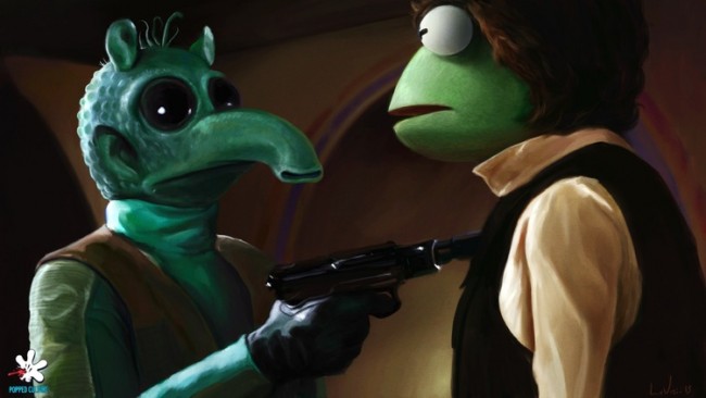 Star Wars Fan Art Kermit Shot First
