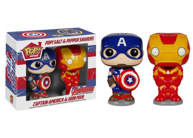 Captain America and Iron Man POP Salt and Pepper Shakers