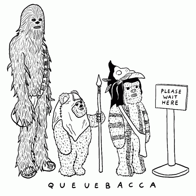 Drewbacca - Chewbacca Illustrations and Visual Puns