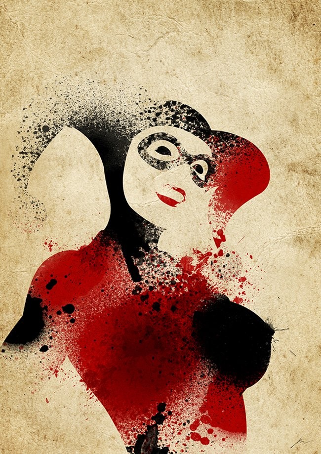 Fun Paint Splatter Villain Art