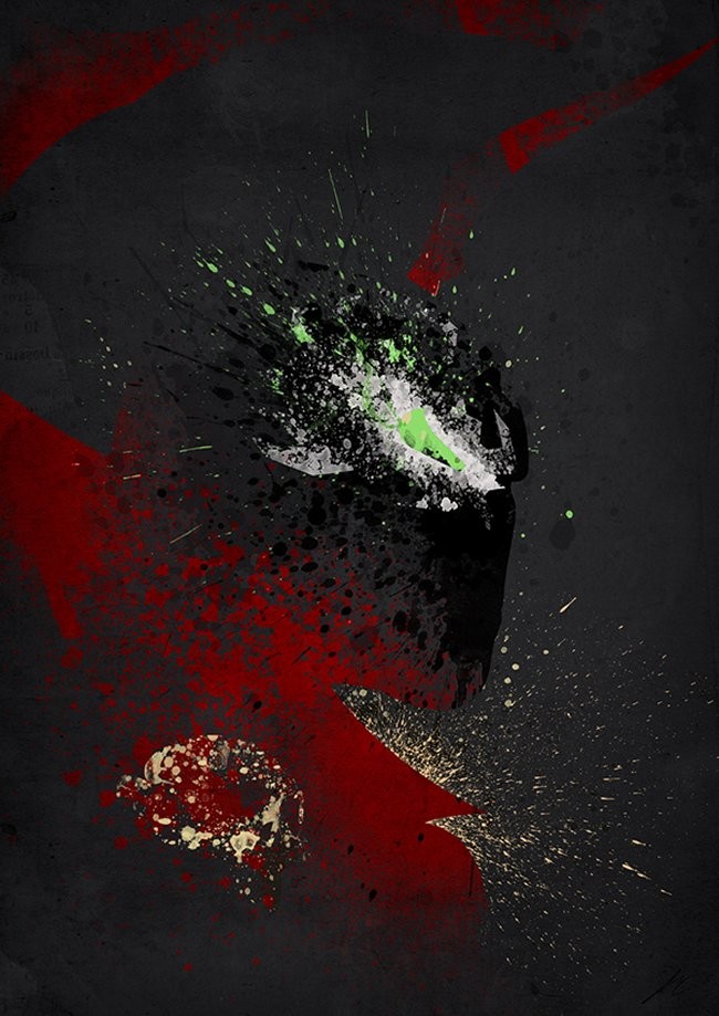 Fun Paint Splatter Villain Art