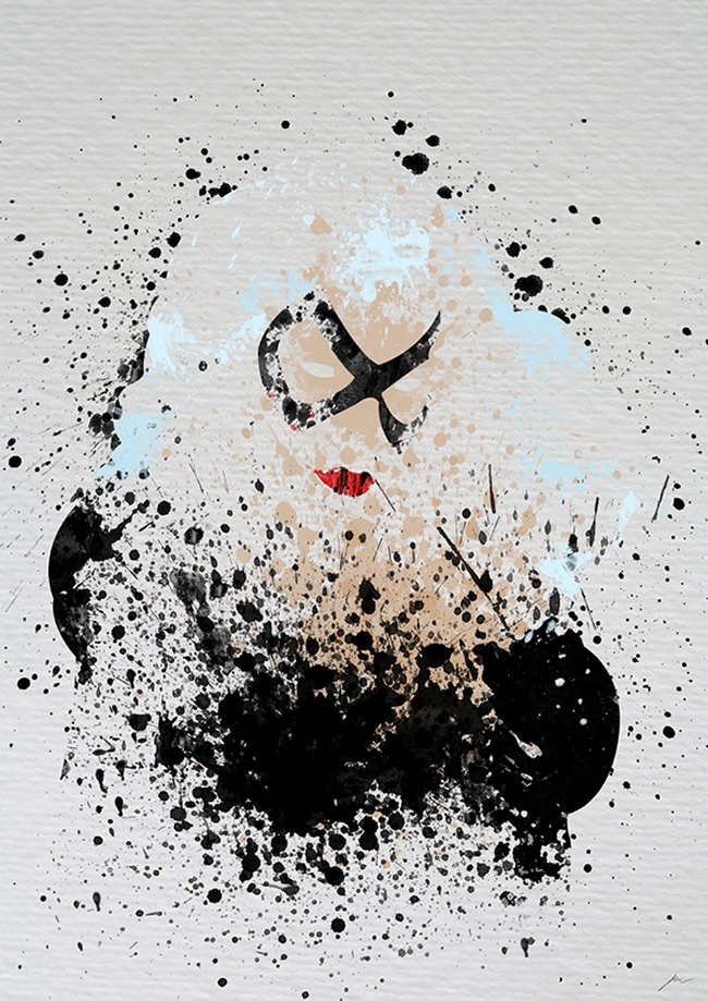 Fun Paint Splatter Villain Art