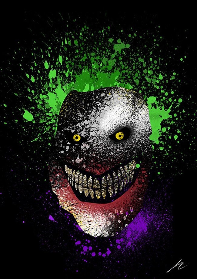Fun Paint Splatter Villain Art