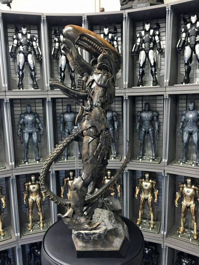 Iron Man Alien Xenomorph Action Figure Mashup