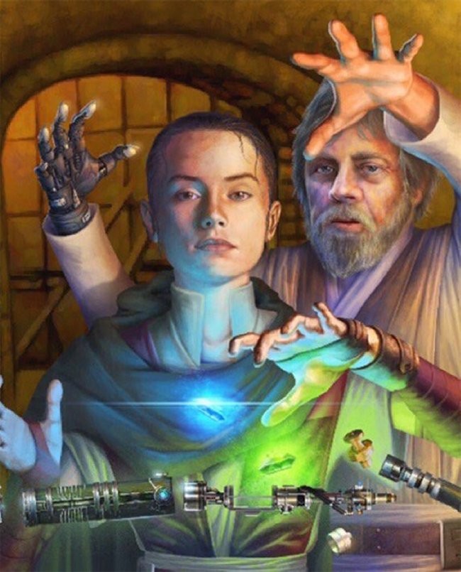Luke Skywalker Teaches Rey How To Build A Lightsaber