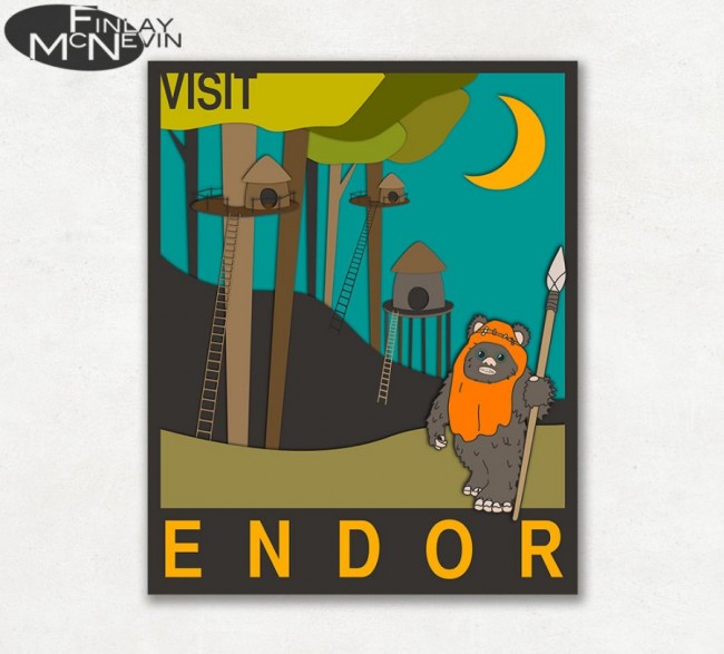 Pop Art Star Wars and Alien Travel Posters