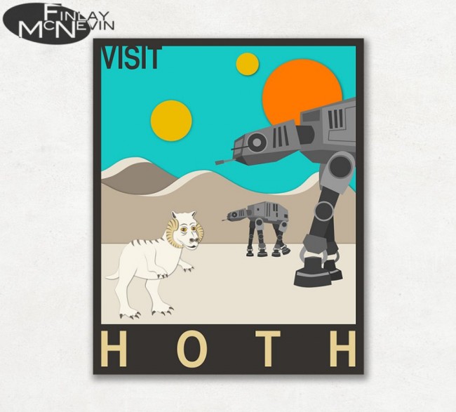 Pop Art Star Wars and Alien Travel Posters