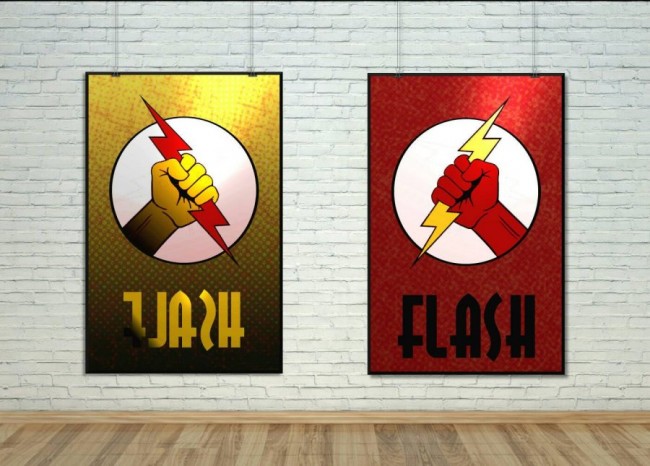 The Flash and Reverse Flash Superhero Poster Set