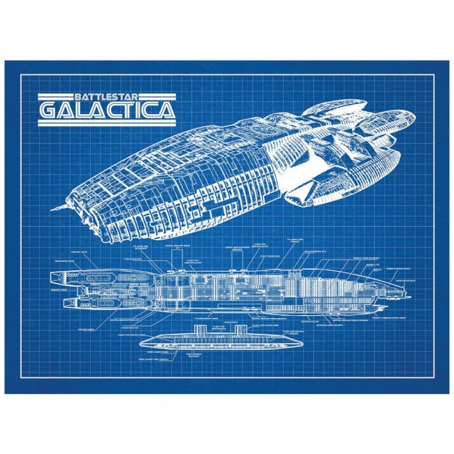 Battlestar Galactica Cutaway Wall Art