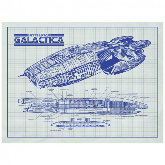 Battlestar Galactica Cutaway Wall Art