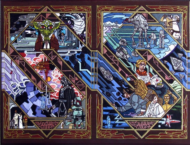 Beautiful Empire Strikes Back Hand Painted Wood Box