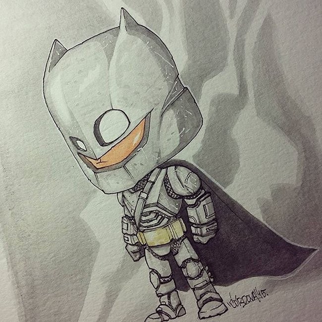 Cute Batman Watercolors