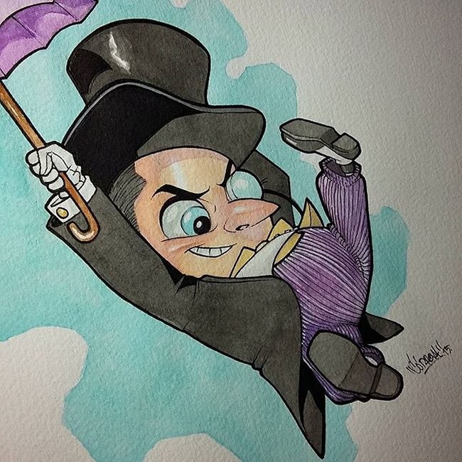 Cute Batman Watercolors