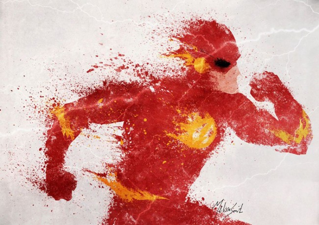 DC Comics Splatter Art