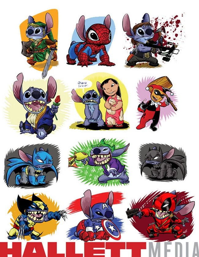 Lilo And Stitch Dressed As Pop Culture Characters