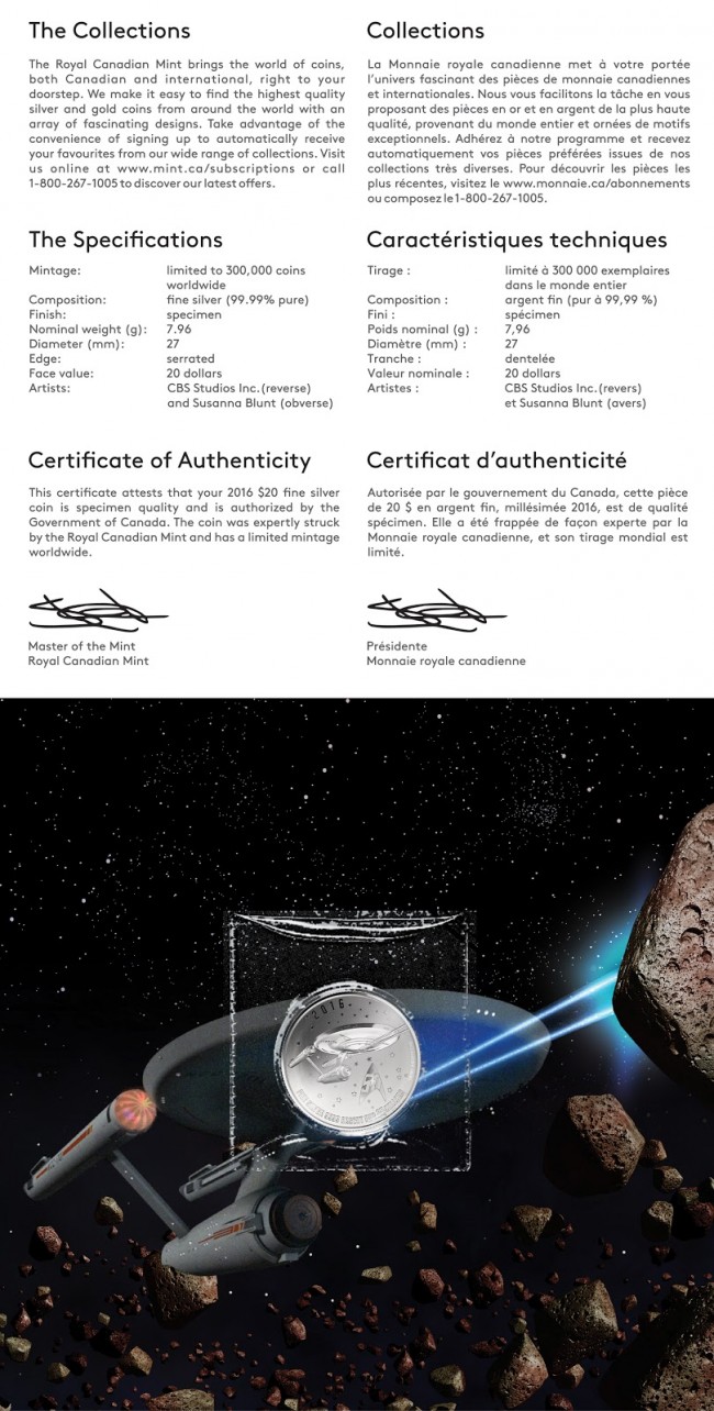 Royal Canadian Mint Star Trek Coins