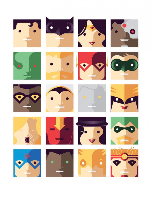 Simple Pop-culture Character Illustrations by Jeff Langevin
