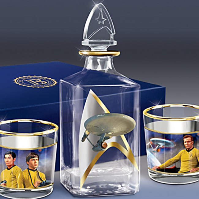 Star Trek Legacy Crystal Decanter Set