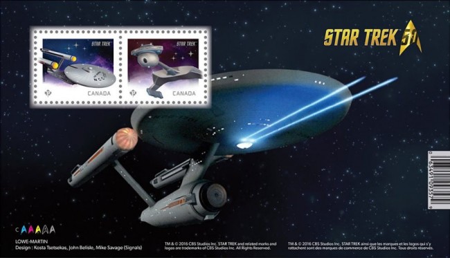 Star Trek Stamps From Canada Post