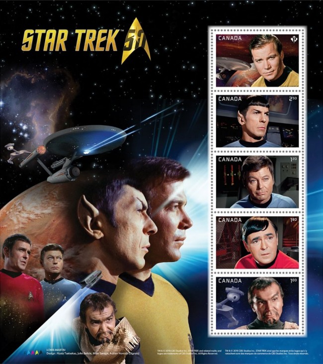 Star Trek Stamps From Canada Post