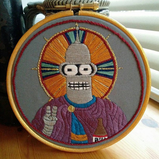 Awesome Hand-Stitched Geek Pop Culture Portraits