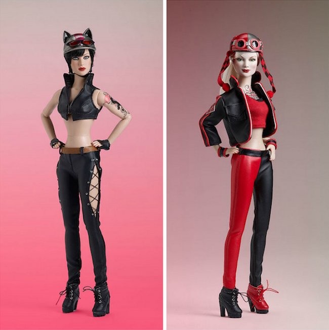 Gotham City Garage Catwoman And Harley Quinn Dolls From Tonner