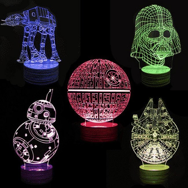 Star Wars 3D Blueprint Deco Lamps