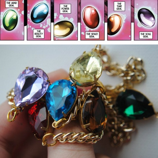 Thanos Infinity Gauntlet Chained Ring Set
