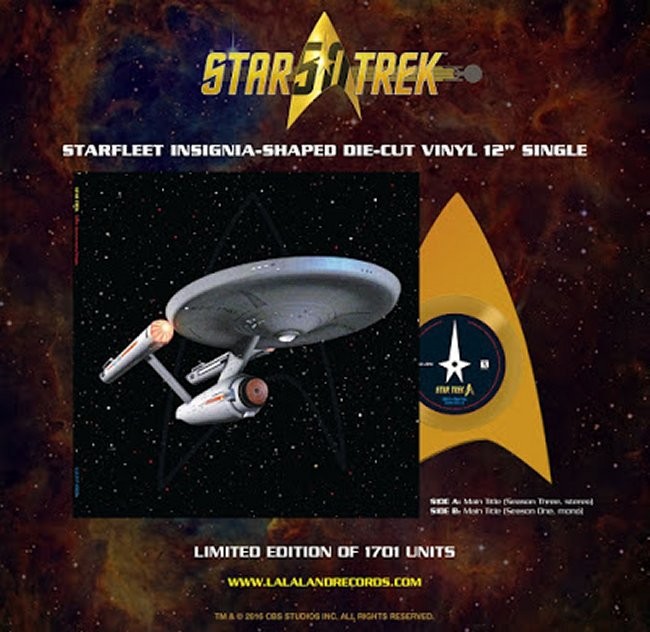 New Star Trek Insignia Shaped Vinyl Single